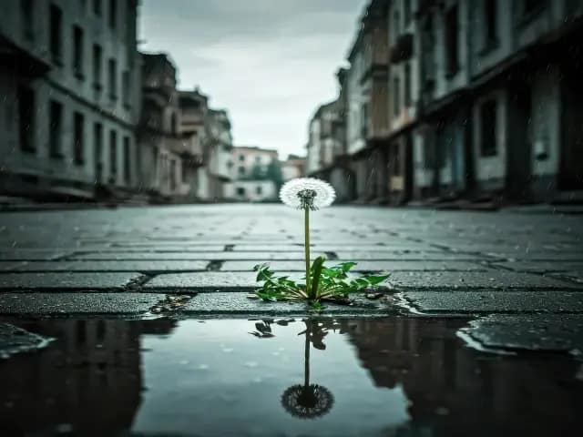 глухарче на паважа 1536.64 PMixelx 3 a little flower on the rocks